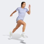 adidas Own the Run 3 Stripes Kadın Gri Şort