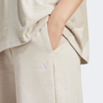 adidas Essentials Small Logo Feel Cozy Open Hem Kadın Bej Eşofman Altı