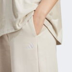 adidas Essentials Small Logo Feel Cozy Open Hem Kadın Bej Eşofman Altı