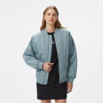 Calvin Klein Long Bomber Kadın Mavi Ceket