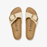 Birkenstock Madrid Big Buckle Nu Kadın Ekru Terlik