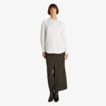 Calvin Klein Linen Blend Regular Kadın Bej Gömlek