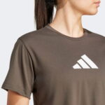 adidas Performance Big Logo Kadın Gri Antrenman T-Shirt