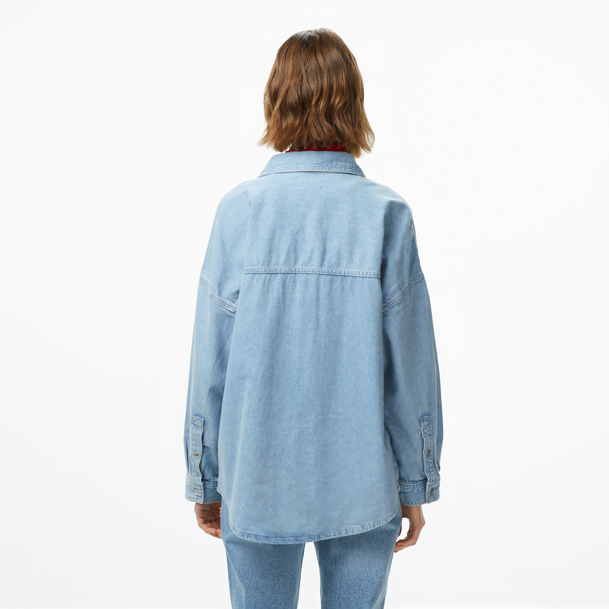0164A461-4665-4121-82B6-A18Aa4C7Fe16_Size2000X2000_Cropcenter Calvin Klein Relaxed Linen Denim Aaron Kadın Mavi Gömlek