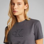 Calvin Klein Regular Kadın Gri T-Shirt
