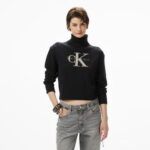 Calvin Klein Chenille Monologo Kadın Siyah Triko