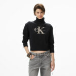 Calvin Klein Chenille Monologo Kadın Siyah Triko