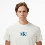 Calvin Klein Box Tape Graphic Erkek Beyaz T-Shirt