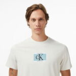 Calvin Klein Box Tape Graphic Erkek Beyaz T-Shirt
