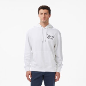 Calvin Klein Terry Graphic Erkek Beyaz Sweatshirt