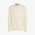 Tommy Hilfiger Flex Poplin Bold Stripe Erkek Sarı Gömlek