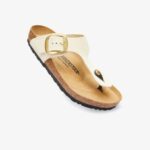 Birkenstock Gizeh Big Buckle Kadın Ekru Terlik