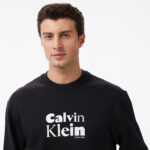 Calvin Klein Terry Bold Graph Erkek Siyah Sweatshirt