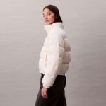 Calvin Klein Essential Midweight Puffer  Kadın Beyaz Ceket