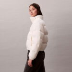 Calvin Klein Essential Midweight Puffer  Kadın Beyaz Ceket