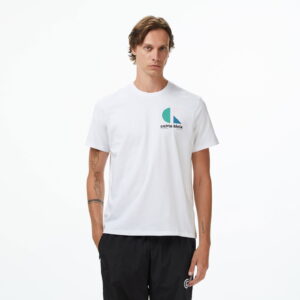 Calvin Klein Bauhaus Logo Graphic Erkek Beyaz T-Shirt