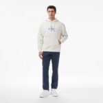 Calvin Klein Monologo Terry Erkek Beyaz Sweatshirt
