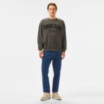 Tommy Jeans Relax Vintage Varsity Crew Erkek Siyah Sweatshirt