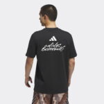 adidas Basketball Grafik Erkek Siyah Basketbol T-Shirt
