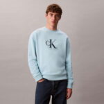 Calvin Klein Terry Monologo  Erkek Mavi Sweatshirt
