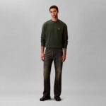 Calvin Klein Terry Monogram  Erkek Yeşil Sweatshirt