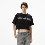 Calvin Klein Boxy Logo Graphic Kadın Siyah T-Shirt