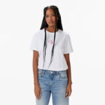 Calvin Klein Classic Logo Kadın Beyaz T-Shirt