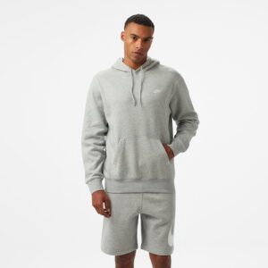 Nike Club Pullover Fleece Erkek Gri Sweatshirt