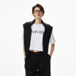 Calvin Klein Boxy Logo Graphic Kadın Beyaz T-Shirt