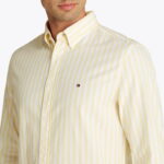 Tommy Hilfiger Flex Poplin Bold Stripe Erkek Sarı Gömlek