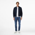 Calvin Klein Matte Bomber Erkek Mavi Ceket