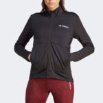 adidas Terrex Multi Light Fleece Full Zip Kadın Siyah Antrenman Üstü