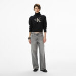 Calvin Klein Chenille Monologo Kadın Siyah Triko