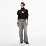 Calvin Klein Chenille Monologo Kadın Siyah Triko