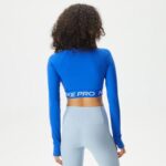 Nike Pro Dri-Fit 365 Kadın Mavi Uzun Kollu T-Shirt