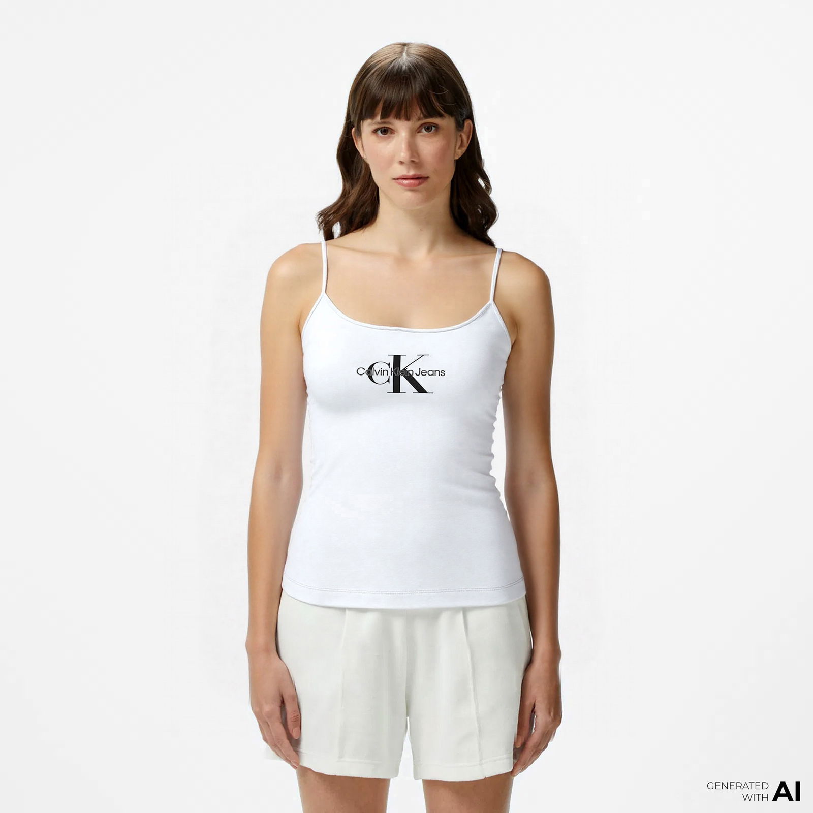 2Dd123F2-5370-4E3C-B0B9-657Fe2147613_Size2000X2000_Cropcenter-1 Calvin Klein Jeans Monologo Kadın Beyaz Bluz