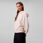 Calvin Klein Logo Emb French Terry  Kadın Gri Sweatshirt