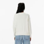 Calvin Klein Cotton Graphic Pullover Kadın Beyaz Triko