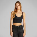 Calvin Klein Rayon Sweater Bralette Kadın Siyah Triko