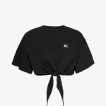 Tommy Jeans Reg Waist Tie Badge Ext Kadın Siyah T-Shirt