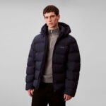 Calvin Klein Quilted Bonded Channel Erkek Mavi Ceket