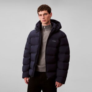 Calvin Klein Quilted Bonded Channel Erkek Mavi Ceket