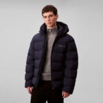 Calvin Klein Quilted Bonded Channel Erkek Mavi Ceket
