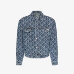 Calvin Klein 90S Indigo Emblem Jacquard Truck Erkek Mavi Ceket