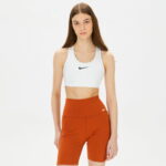سینه بند سفید زنانه Nike Dri-FIT Swoosh با پشتیبانی بالا - تصویر 16