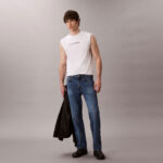 Calvin Klein Standard Logo Crewnk  Erkek Beyaz T-Shirt