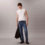 Calvin Klein Standard Logo Crewnk  Erkek Beyaz T-Shirt