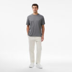 Calvin Klein Supima Chest Crewneck Erkek Gri T-Shirt