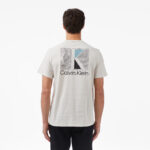 Calvin Klein Abstract Graphic Erkek Beyaz T-Shirt