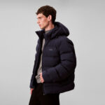 Calvin Klein Quilted Bonded Channel Erkek Mavi Ceket